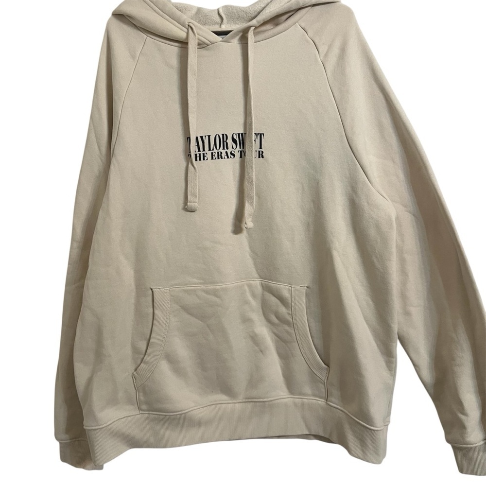 Taylor Swift The Eras Tour Beige Graphic Hoodie large Swiftie oversized lounge - Picture 8 of 8